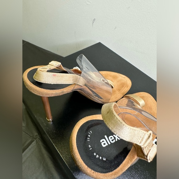 Alexander Wang Kaia heels PVC & Suede. Color camel/nude. Size 37.5 Comes W/ Box - Picture 5 of 14